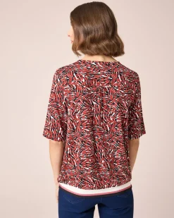 Shirt mit Key-Hole und Kordel