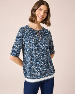 Shirt mit Key-Hole und Kordel