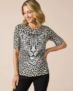 Shirt mit Leokopfdruck