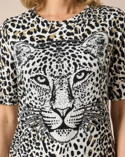 Shirt mit Leokopfdruck