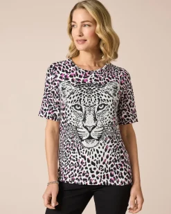 Shirt mit Leokopfdruck