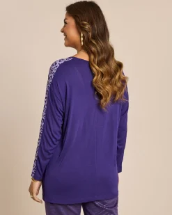 Shirt mit Leo Print Detail