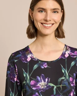 Shirt mit Liliendruck