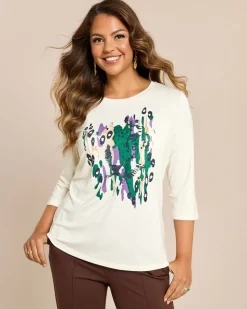 Shirt mit Neon Leo Print