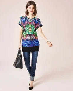Shirt mit Palmen-Print