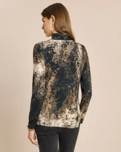 Shirt mit Rollkragen und Alloverdruck