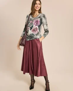 Shirt mit Rosen-Animal-Druck