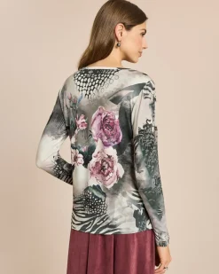 Shirt mit Rosen-Animal-Druck