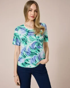 Shirt mit Rosen-Aquarell-Druck