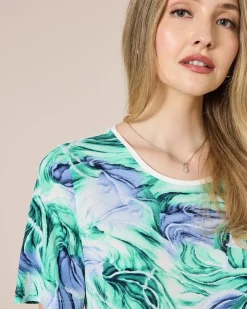 Shirt mit Rosen-Aquarell-Druck