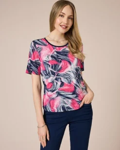 Shirt mit Rosen-Aquarell-Druck