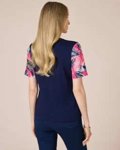 Shirt mit Rosen-Aquarell-Druck