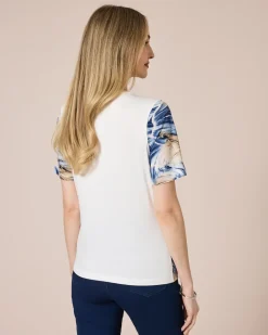Shirt mit Rosen-Aquarell-Druck