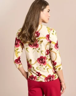 Shirt mit Rosen-Kettendruck