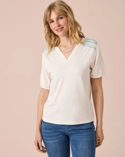 Shirt mit Smok-Detail