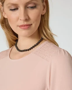 Shirt mit Smok-Einsatz