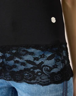 Shirt mit Spitze, Doppelpack