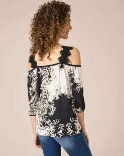 Shirt mit Spitzenträgern
