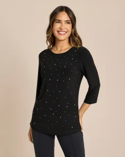 Shirt mit Strassdeko