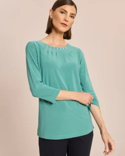 Shirt mit Strassdeko und Falten