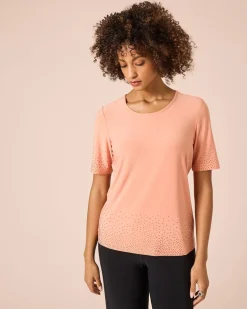 Shirt mit Strasssteinen