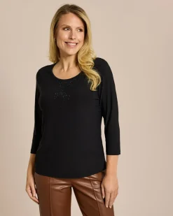 Shirt mit Strassverzierung