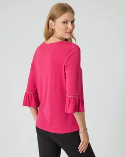 Shirt mit Trompetenärmel