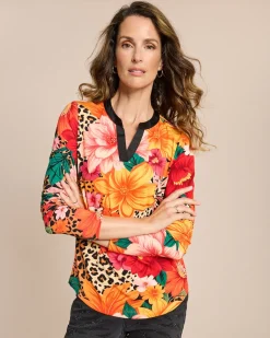 Shirt mit Tunika-Ausschnitt