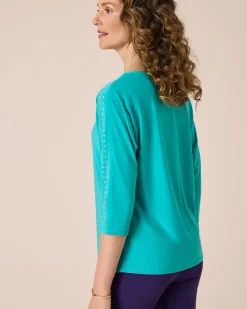 Shirt mit U-Boot Ausschnitt