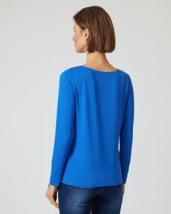 Shirt mit U-Boot-Ausschnitt