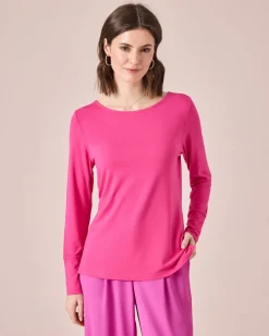 Shirt mit U-Boot-Ausschnitt