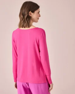 Shirt mit U-Boot-Ausschnitt