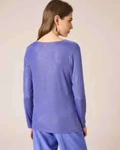 Shirt mit Wasserfallausschnitt