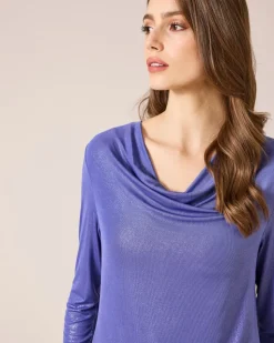 Shirt mit Wasserfallausschnitt