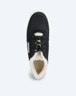 Sneaker mit Fellimitat