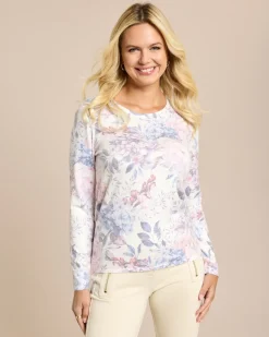 Soft Pullover Hortensien-Rosen-Mix