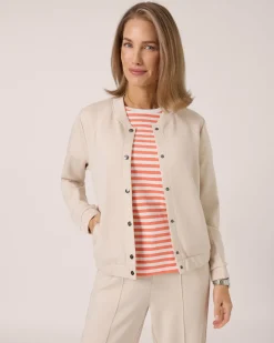 Soft Sweat Jacke mit Druckknöpfen
