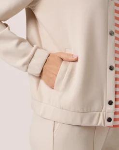 Soft Sweat Jacke mit Druckknöpfen