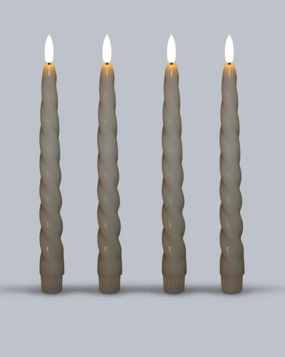 Stabkerzen Glossy, 4tlg.