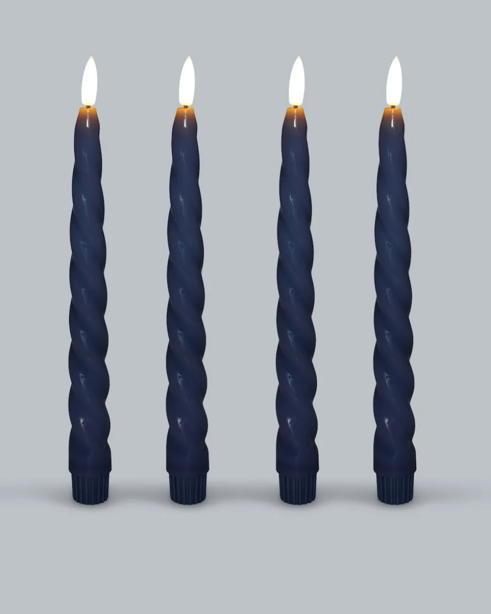 Stabkerzen Glossy, 4tlg.