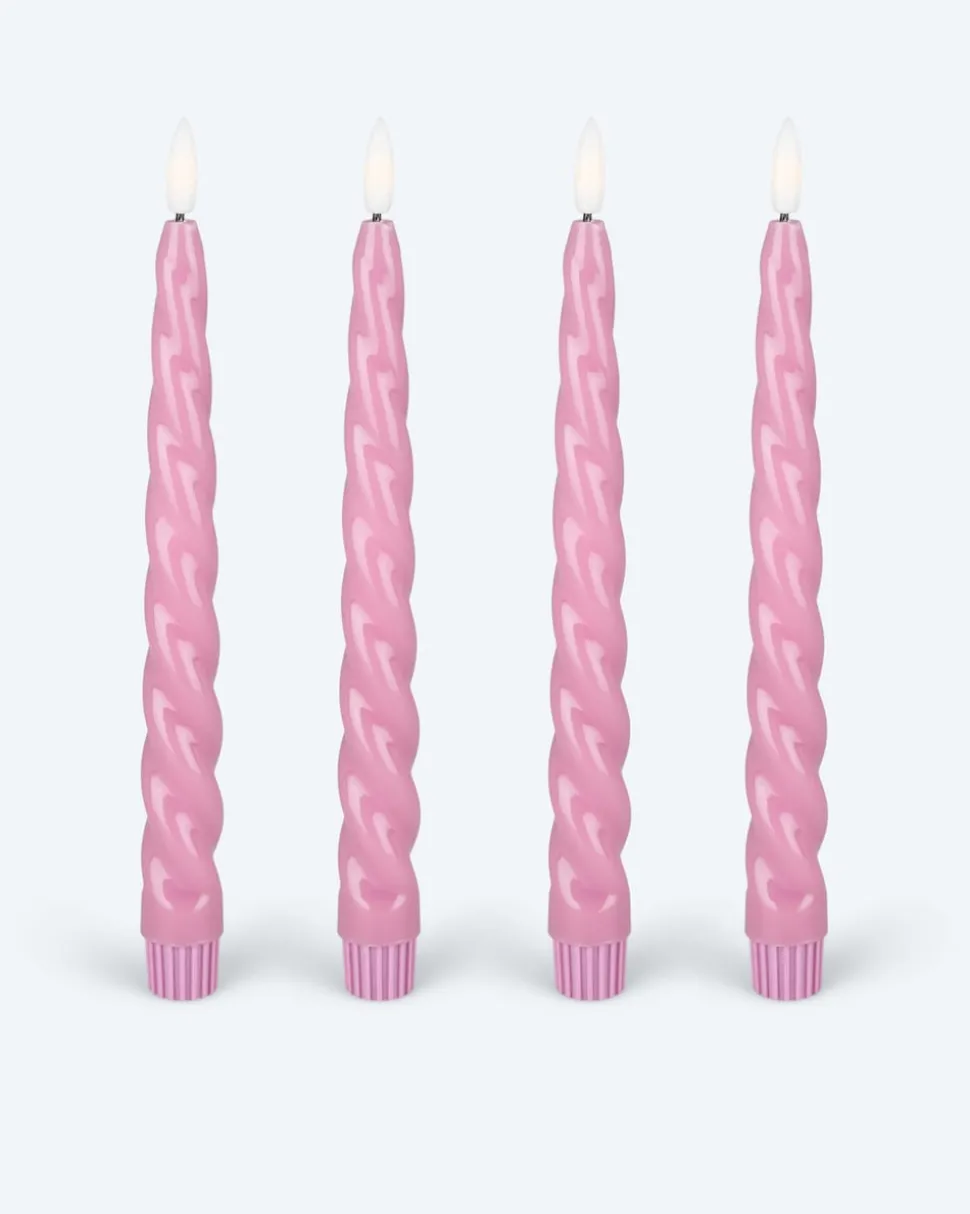 Stabkerzen Glossy, 4tlg.