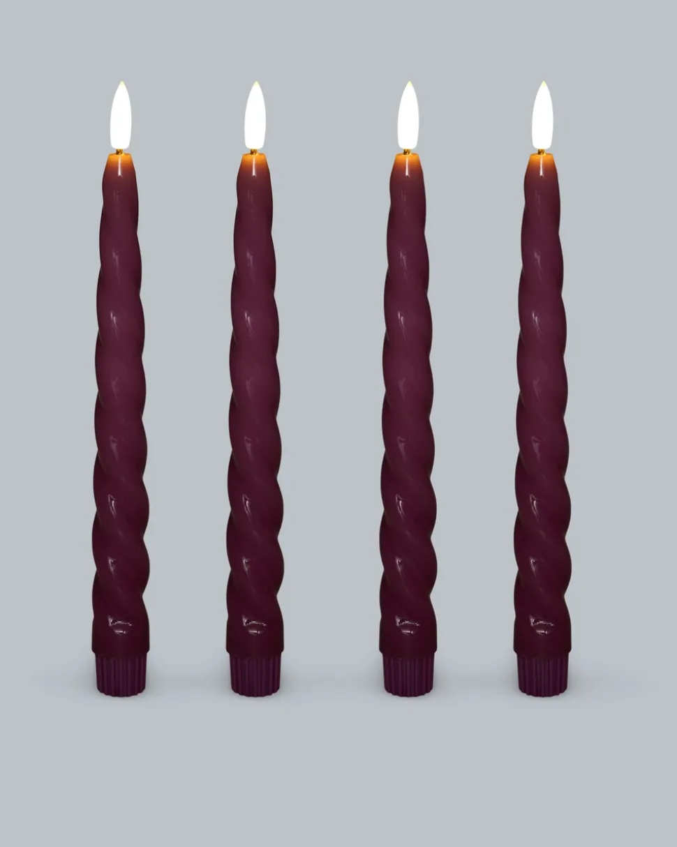 Stabkerzen Glossy, 4tlg.