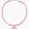 Stein-Collier mit Textilband