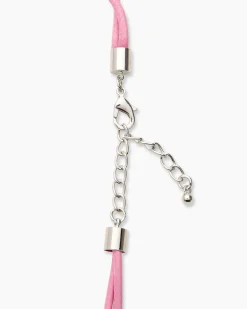 Stein-Collier mit Textilband