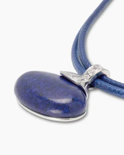 Stein-Collier mit Textilband