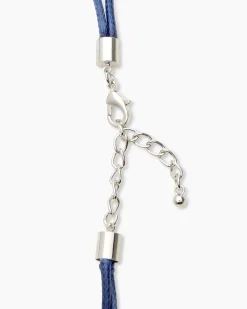 Stein-Collier mit Textilband