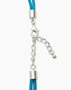 Stein-Collier mit Textilband