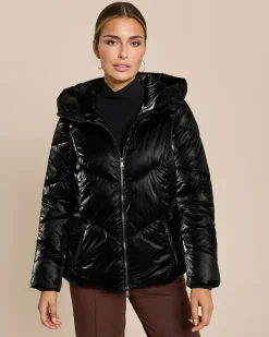 Steppjacke in Metalloptik
