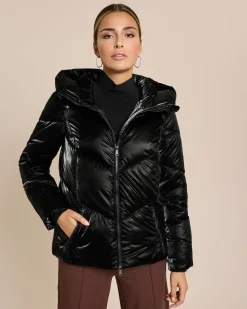 Steppjacke in Metalloptik