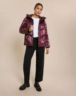 Steppjacke in Metalloptik